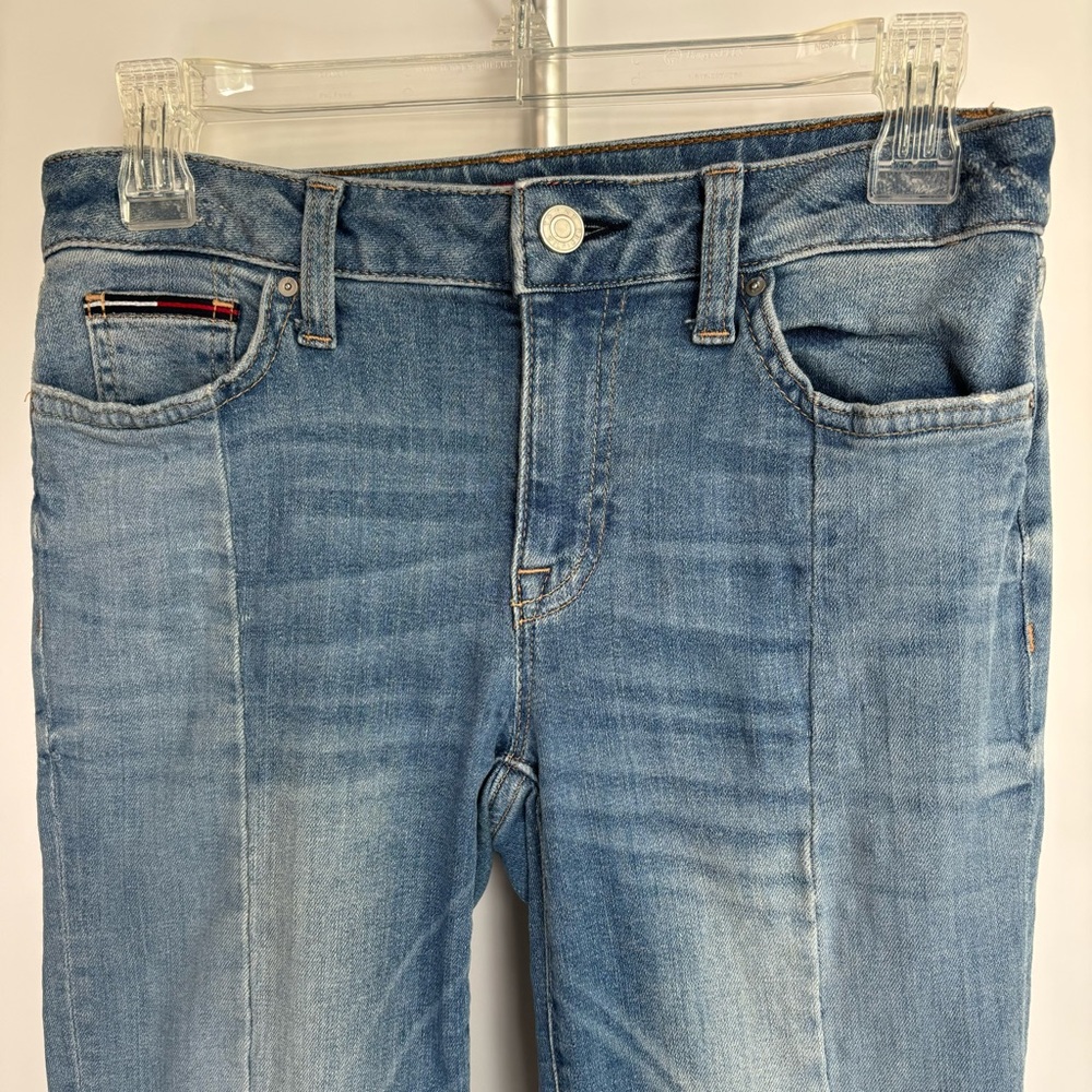 Tommy Hilfiger High Rise Straight Ankle Two Tone Released Hem‎ Jeans - size 2 - Picture 11 of 15